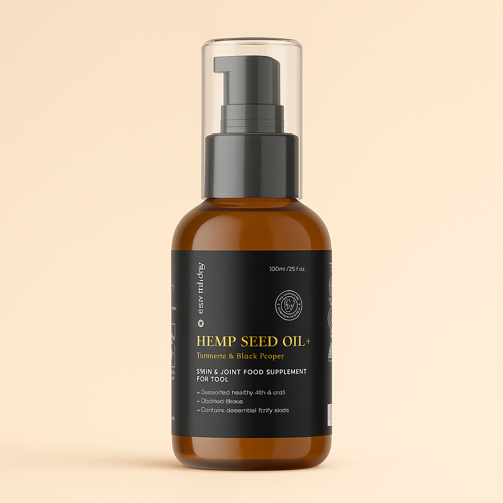 100% Raw Hemp Seed Oil — Turmeric & Black Pepper