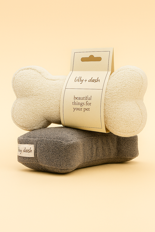 The Soft Chew Bone – Neutral Bouclé Toy