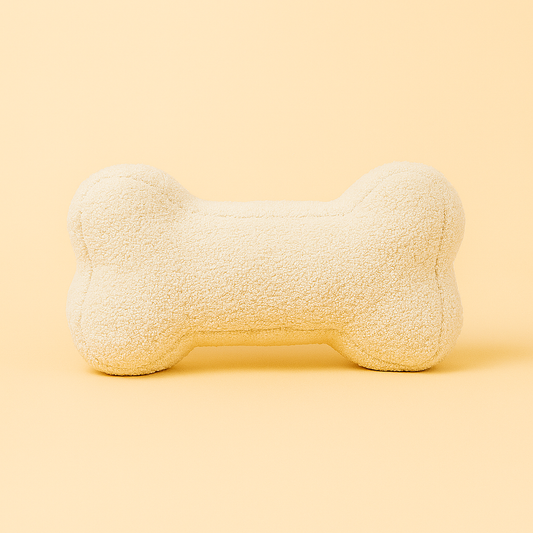 The Soft Chew Bone – Neutral Bouclé Toy