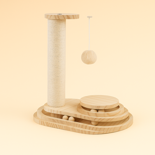 The Timber Turntable – Wooden Cat Enrichment Toy
