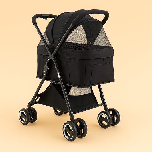 The Nightshade Pram – Black 3-in-1 Carrier